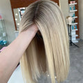Vietnam Hair Blonde Straight Bob Wigs European Human Hair Wigs Cuticle Aligned 360 13x4 Lace Front Wig