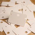 Customized Logo Jewelry Display Hang Tags Cardboard Packaging Small Necklace Cards With Punch Hole