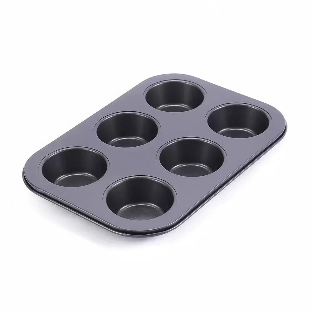 Food Grade Kitchen Tools Carbon Steel 6-Cup Cake 3 Different Designs Mould Baking Pans Cake Pan Baking Sheet
