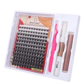 Cluster Lashes Extension Bond and Seal DIY Lash Extension Kit Cluster Eyelash Extension Set Beginner-Friendly