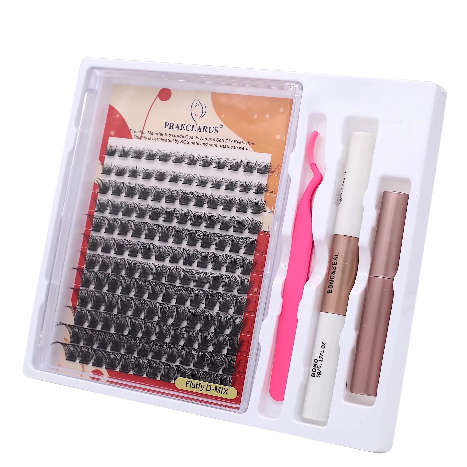 Cluster Lashes Extension Bond and Seal DIY Lash Extension Kit Cluster Eyelash Extension Set Beginner-Friendly