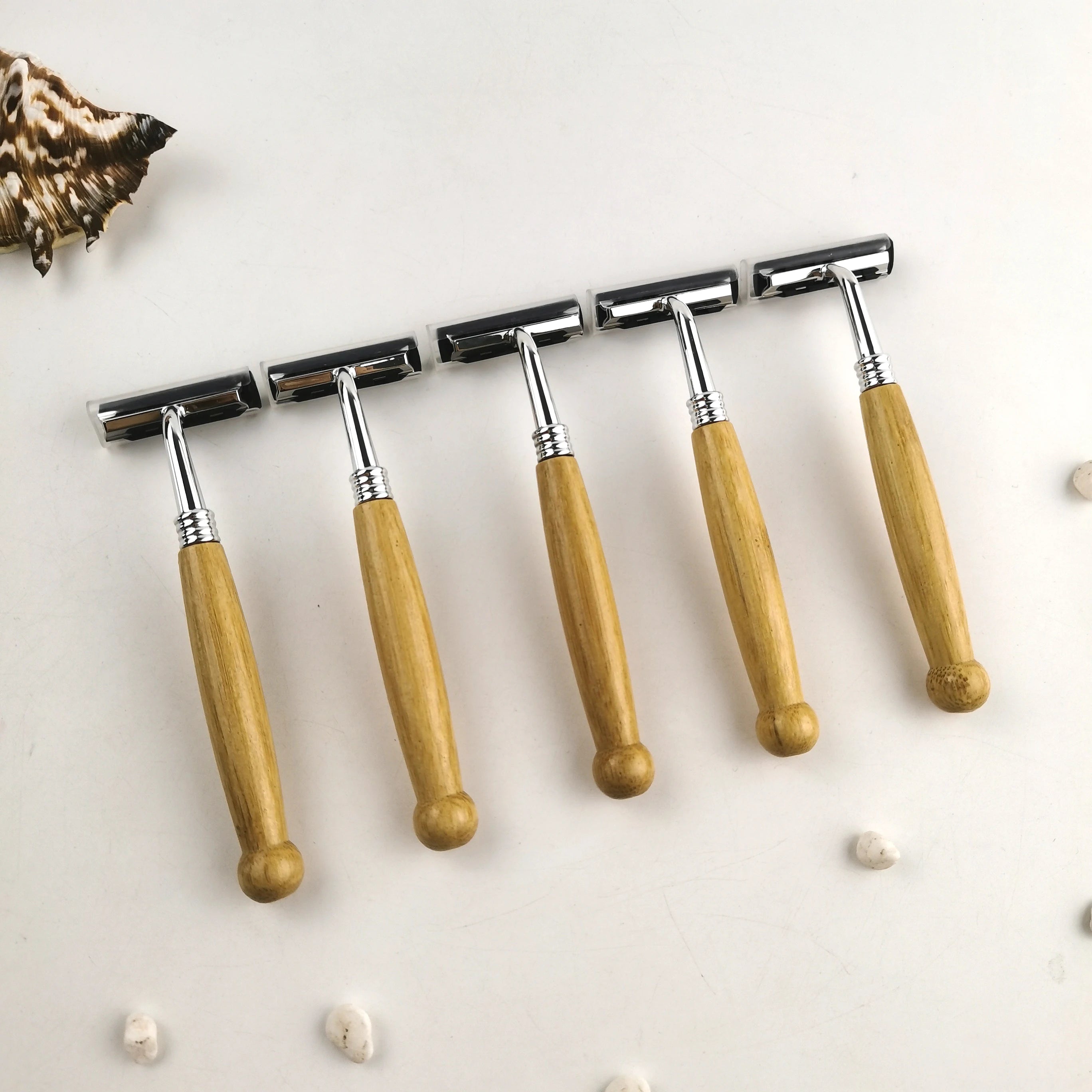 Luxury Disposable Twin Blade Stainless Steel Hotel Shaving Kit with Plastic Handle