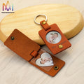 Mini Heart-Shaped Photo Frame Holder Sublimation Bulk Leather Keychains Key Chain Custom Logo for Valentine'S Day Gift