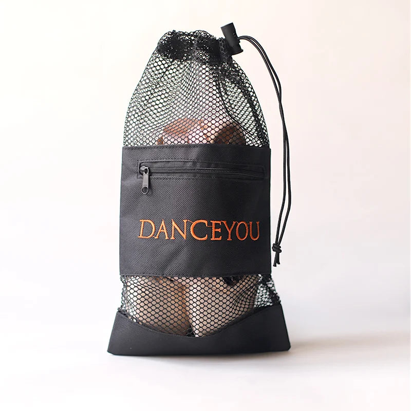 Eco-Friendly Sport Travel Shoe Mesh Bag Custom Logo Factory Nylon Fabric Black