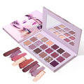 Ucanbe 18-Color Custom Eyeshadow Palette Grade Purple Circle Chunky Glitter Powder Signature Eyeshadow Palette