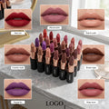 Create You Own Brand 24 Colors High Pigment Long Lasting Lipstick Vegan Matte Nude Lipstick Private Label for Daily Life