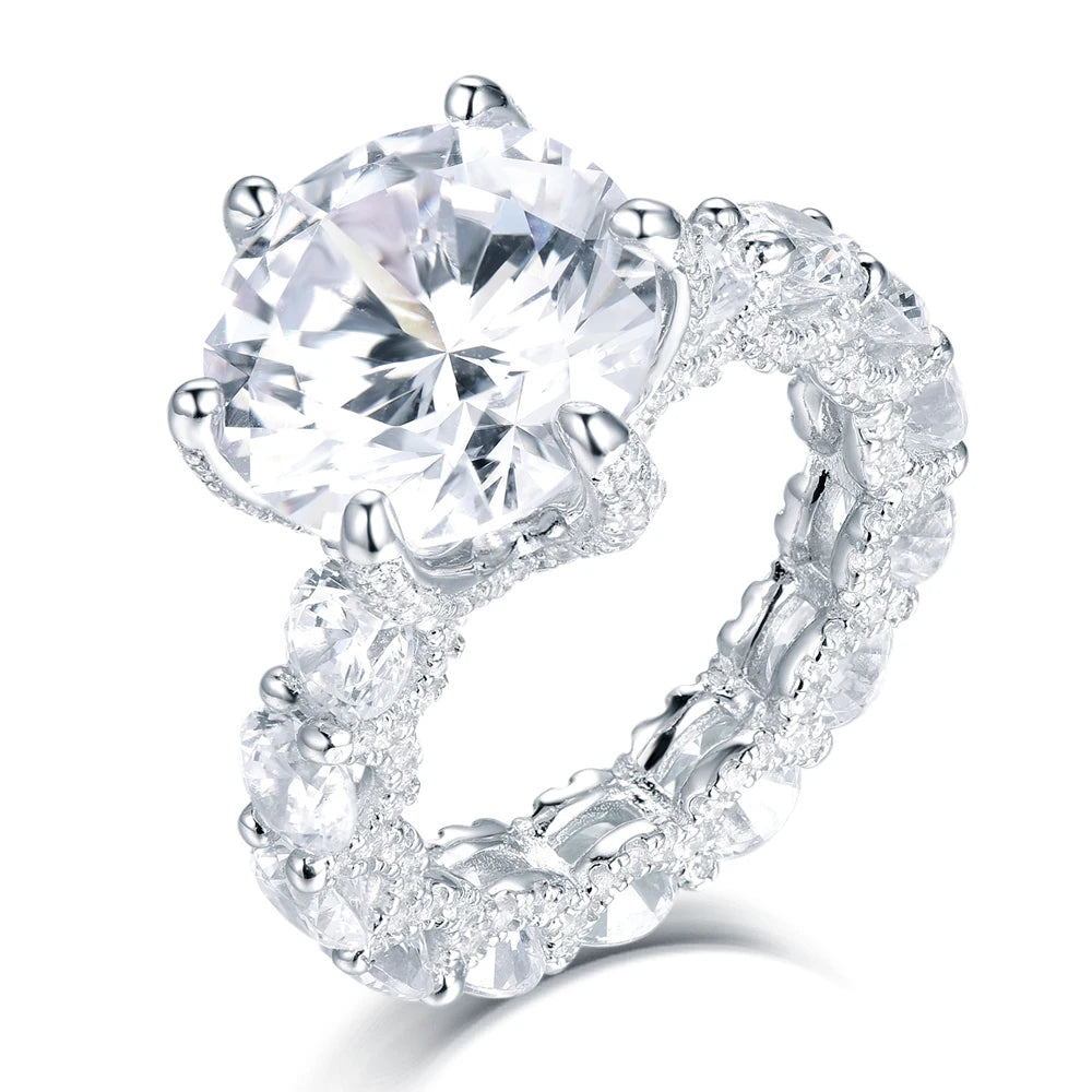 Jewelry Manufacturer Luxury 925 Sterling Ring Silver Bold Engagement Rings Fashion Nigerian Wedding Gifts