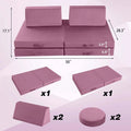 Modular Memory Foam Kids Play Couch Set Embroidered Micro Suede Cover Non-Toxic Modern Design Customizable Color Logo Home