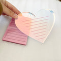 QC Custom Logo Lash Tile for Eyelash Extension/pink Heart Shape Iridescent Lash Pallet Wholesale Holographic Eyelash Pallet