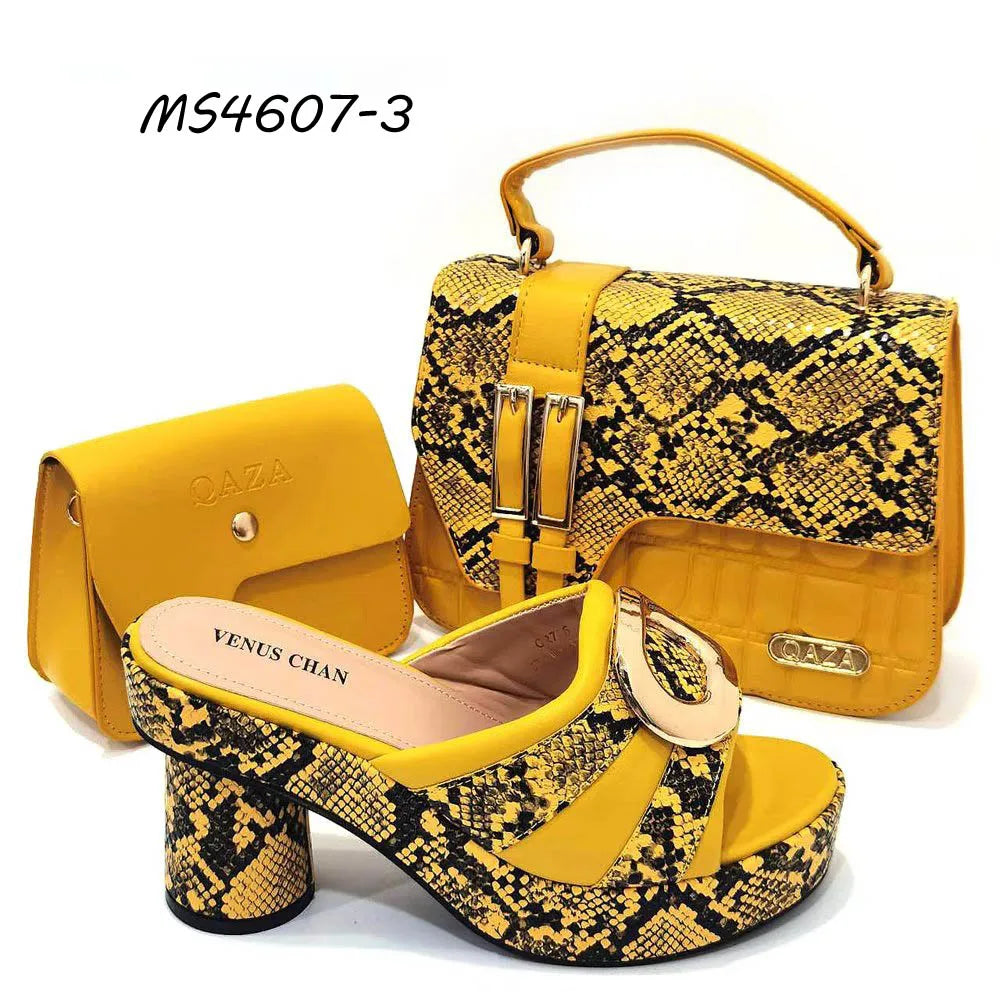 2025 Trending Products Women PU Leather Handbag Pu Shoes and Bags Nigeria Ladies