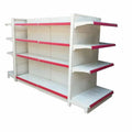Customizable Double-Sided Gondola Rack for Supermarket & Convenience Store Factory's Metallic Rack with Logo & Customized Color