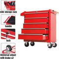 Promotional 5 Drawers Iron Roller Cabinet Tool Trolley Mobile Toolbox with Lockable Wheels OEM Customizable Color
