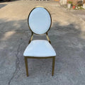 Golden Chromed Steel Stackable Banquet Chairs for Weddings for Hotels