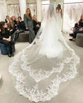 S7724F New Bride Married the Main Wedding Gauze High -level Sense Luxury Bead Embroidery Sequin Wedding Long Drag Tail Veil