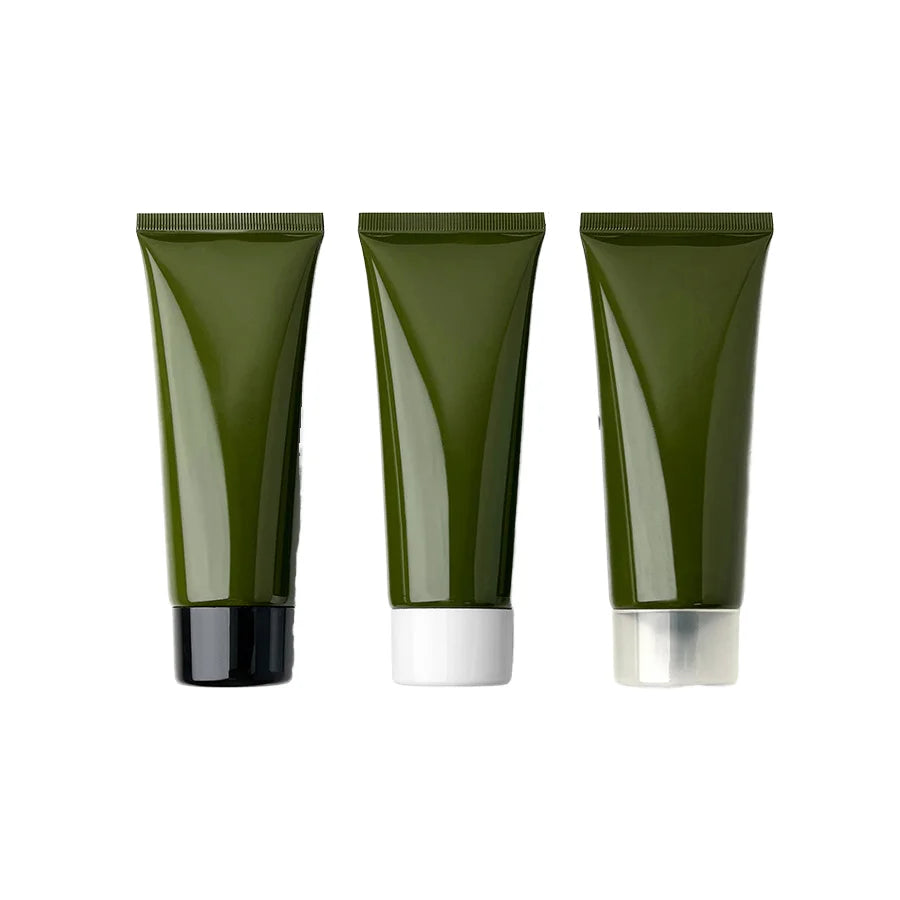 100ml Silk Screen Printed PET Plastic Soft Tube Cosmetic Packaging with Screw Cap for Skin Care Eye Cream Sunscreen Hand Cream