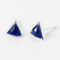 925 Sterling Silver Vintage Triangle Stud Earrings Black Allergy-Free Wedding Jewelry Accessories for Women Gift