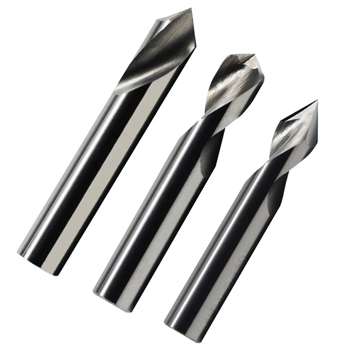 Carbide Chamfer End Mill Cutter 60 90 120 Degree Cutter Router Bit Aluminium 2 Flutes HRC45 Drilling Tool