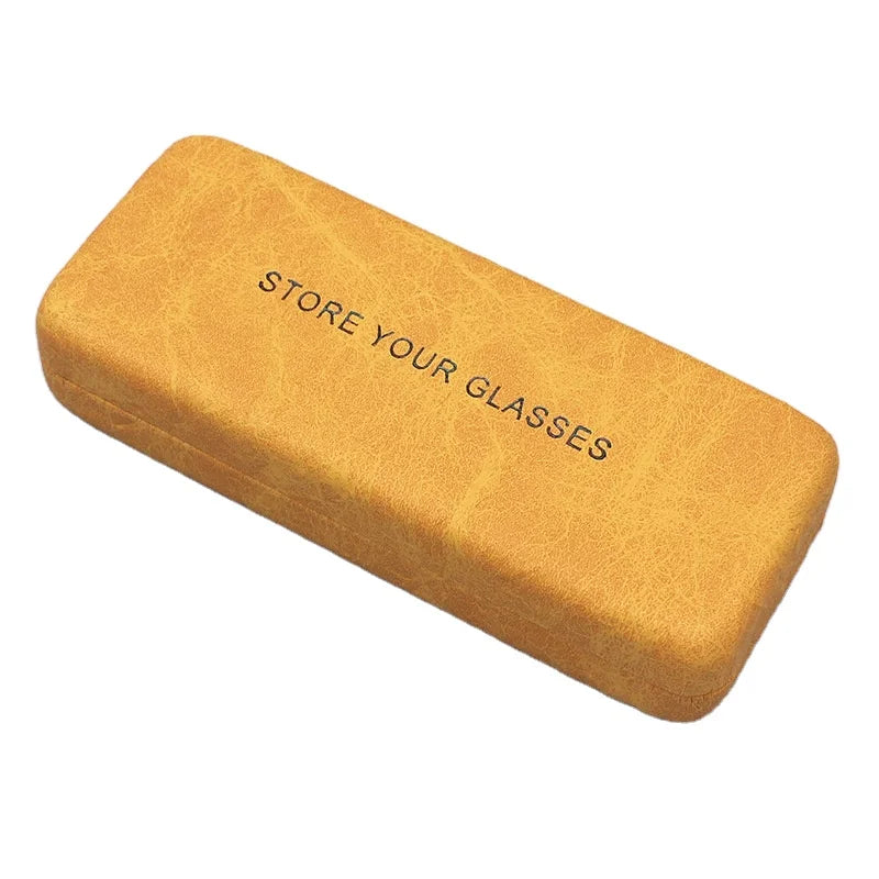 Wholesale Cheap Price Luxury Custom Eyewear Boxes Wide Hard Eyeglass Case Pu Leather Sunglass Case Large Eyeglass Box