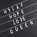 Letters DIY Pendant Love Hope Faith Queen Necklace Custom Initials Name Personalise Stainless Steel Fashion Jewelry