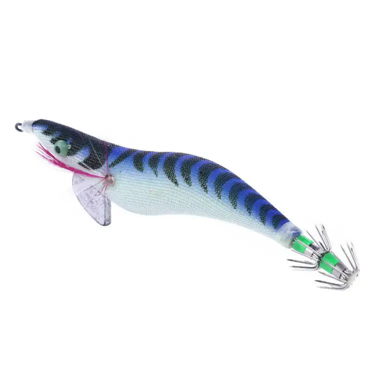 Hot Sale ABS & Lead Simulation Shrimp Shape Squid Artificial Soft Bait Lure with Underwater Flashing Light and Hook