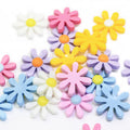 17/22/28mm Resin Daisy Flower Cabochon Flatback Scrapbooking Crafts for Hair Bow Centers DIY Scrapbooking Decor 100pcs