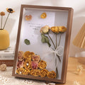 Wholesale YONGMING Brand 2025 Customizable Photo Frame Logo 22x27x4.5CM Walnut Wood 3D Wall Art Picture Packaging Printing