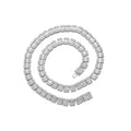BC037  9mm Brass Cubic Zircon Chain Necklace Hip Hop Bling Jewelry CZ Chain Iced Out