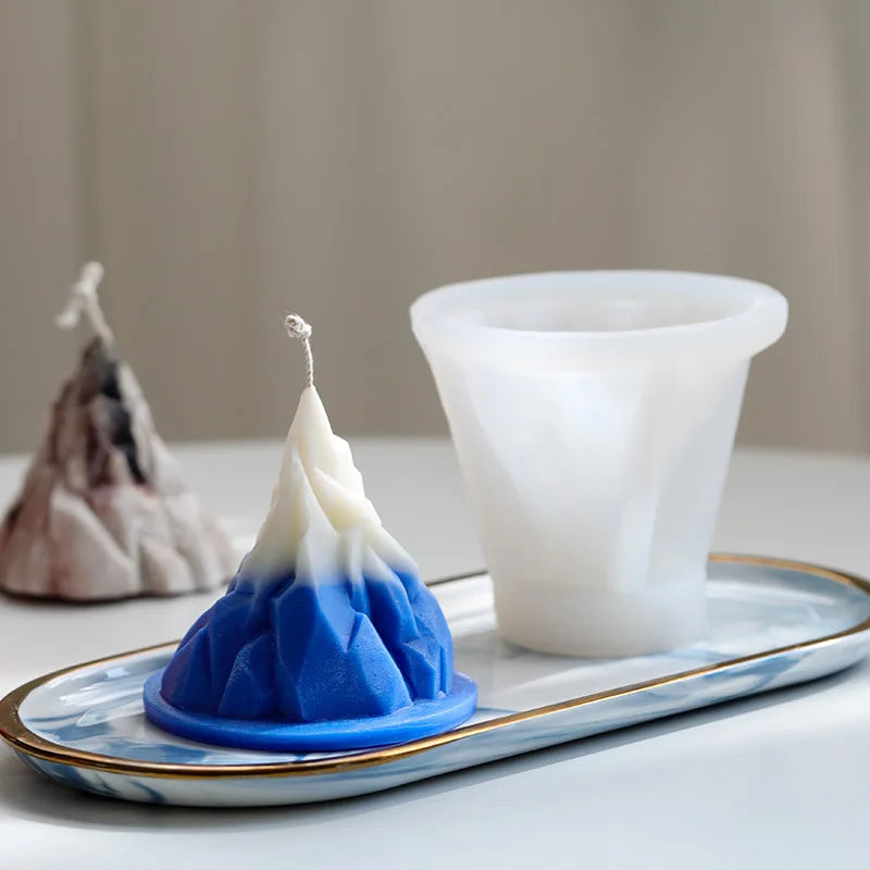Aromatherapy Candle Mould Soy Wax Snow Capped Mountain Peak Decoration Molds Iceberg Candle Mold of Silicone