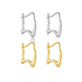 FUAMAY 925 Silver Designer Inspired Huggie Hoop Earrings U-Shaped Hoop Earrings Boemer Silver 925