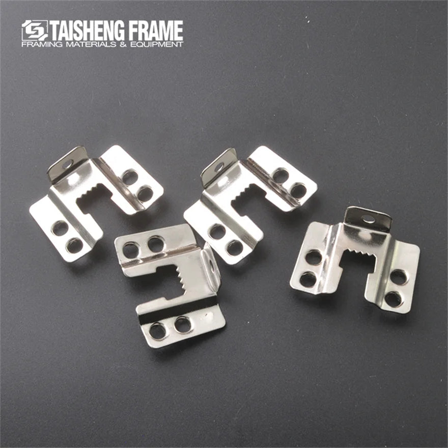 4 Holes Serrated Picture Frame Hanger Self Fixing Frame Hook Photo Frame Wall Mount Bracket Framing Hardware Accessories TS-K098 MegaBDM