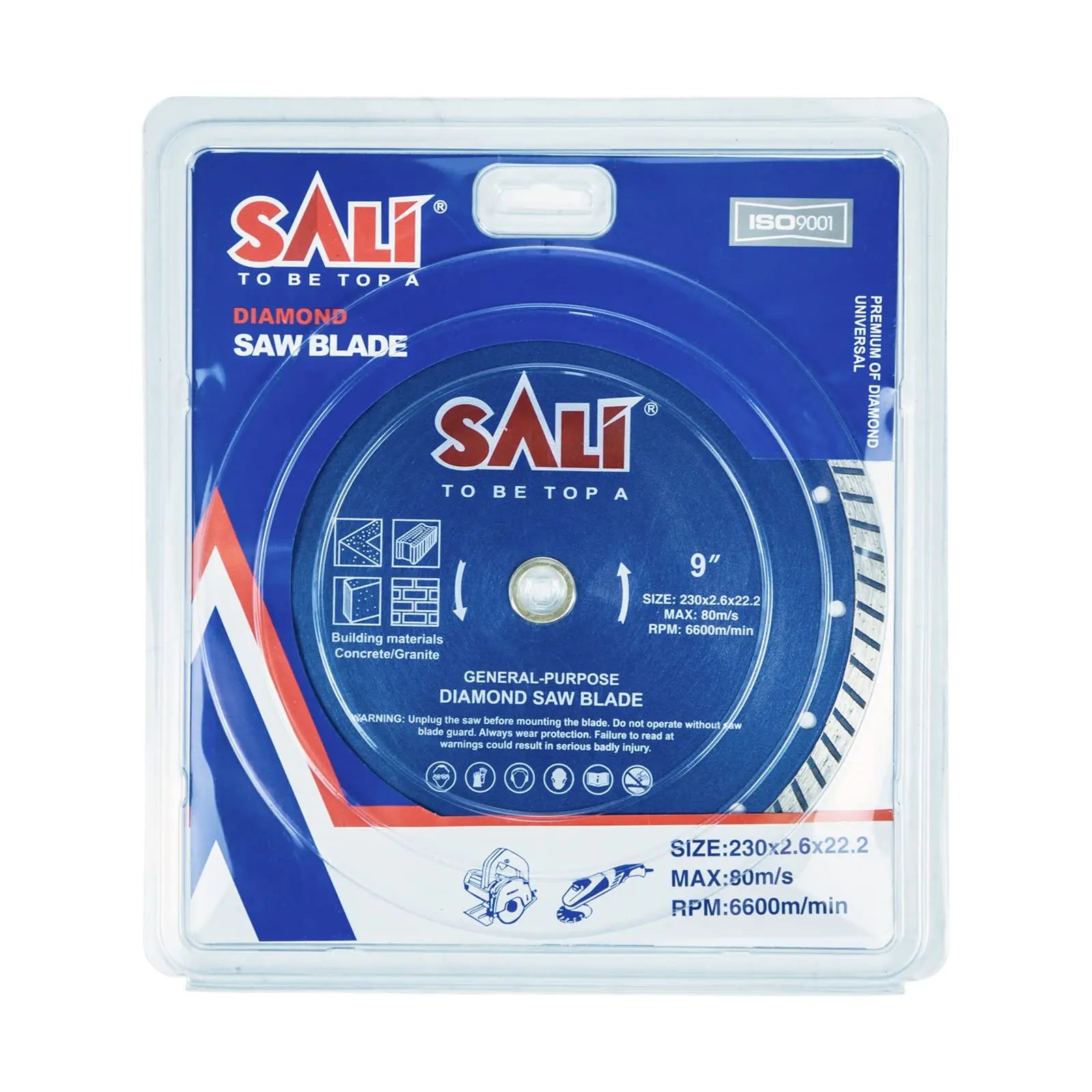 SALI Custom 7-Inch Metal Cut Ti-Coated Cold Pressed Diamond Disc Industrial Grade OEM Circular Saw Blade 22.2mm Arbor 3-Year