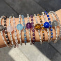 New Design Natural Crystal Beads Semi-precious Stone Crafts Friendship Bracelets Women Men Metal Crafts