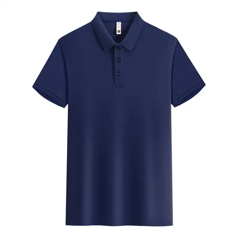 Factory Wholesale Blank Plain Sport Business Customized logo Embroidered Polo Cotton Short Sleeved Men's POLO Shirt