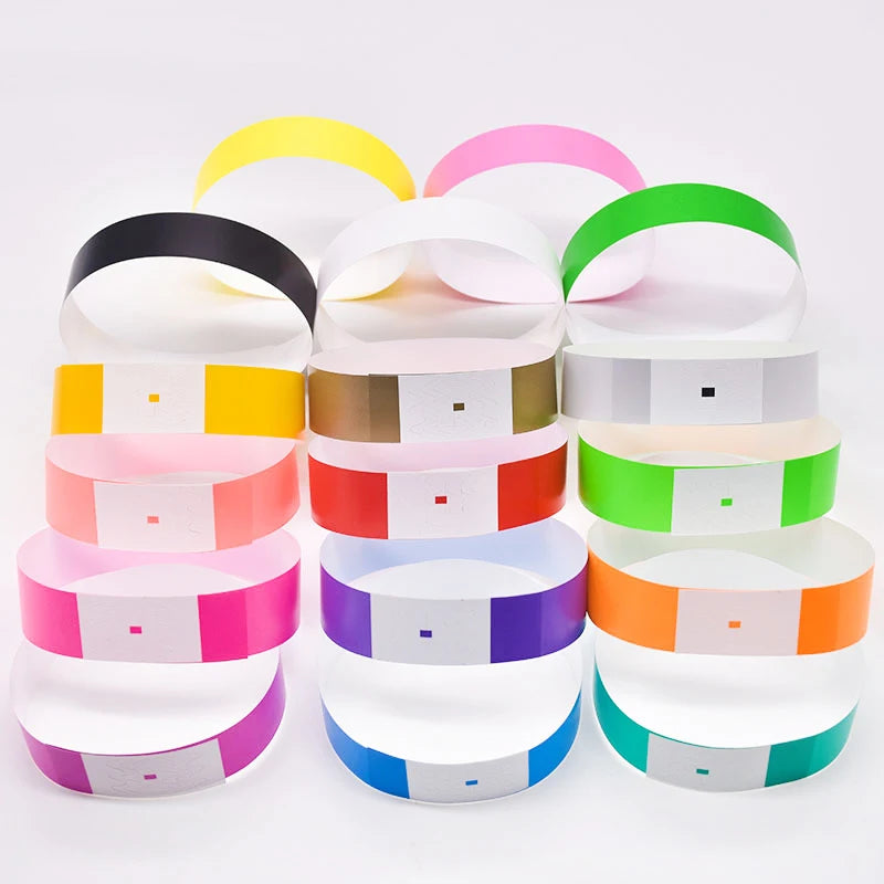 Wholesale Blank Bracelet Waterproof Paper Wristband for Event Printable Vinyl Synthetic Paper Wristband Promotional Wristbands