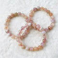 Wholesale Beautiful Crystal Gift Flower Agate Beads Bracelet Natural Cherry Blossom Agate Bracelet