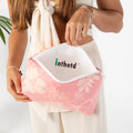 OEM ODM Tear Proof Makeup Dupont Custom Printed Design Tyvek Zipper Pouch pink Tyvek Pouch