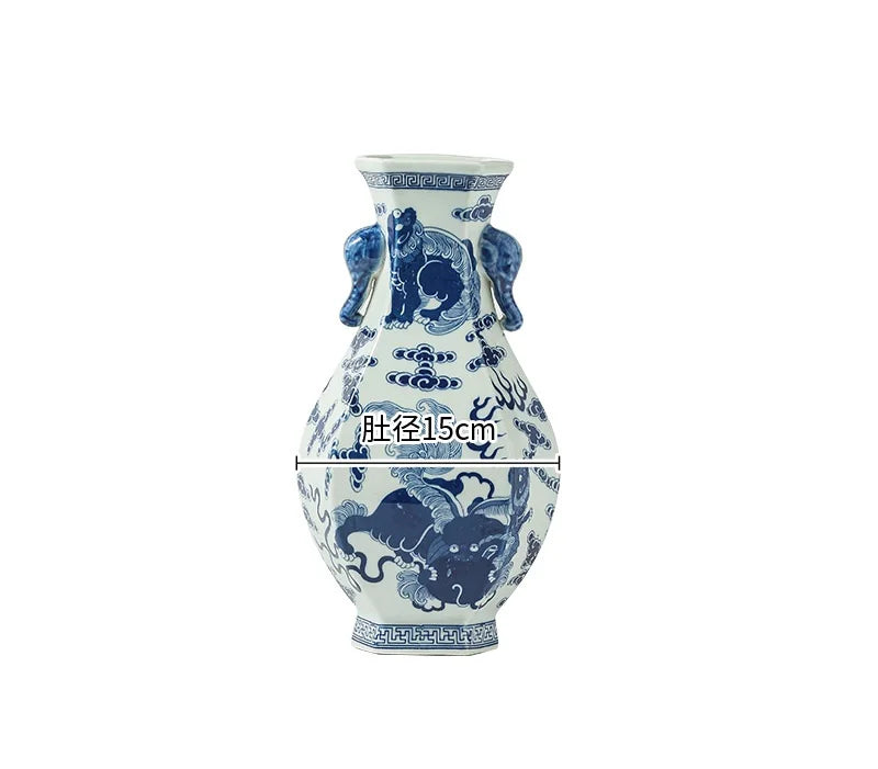 Jingdezhen Hand-painted Antique Ming and Qing Dynasty Antique Vase Ornaments Ceramic Vases
