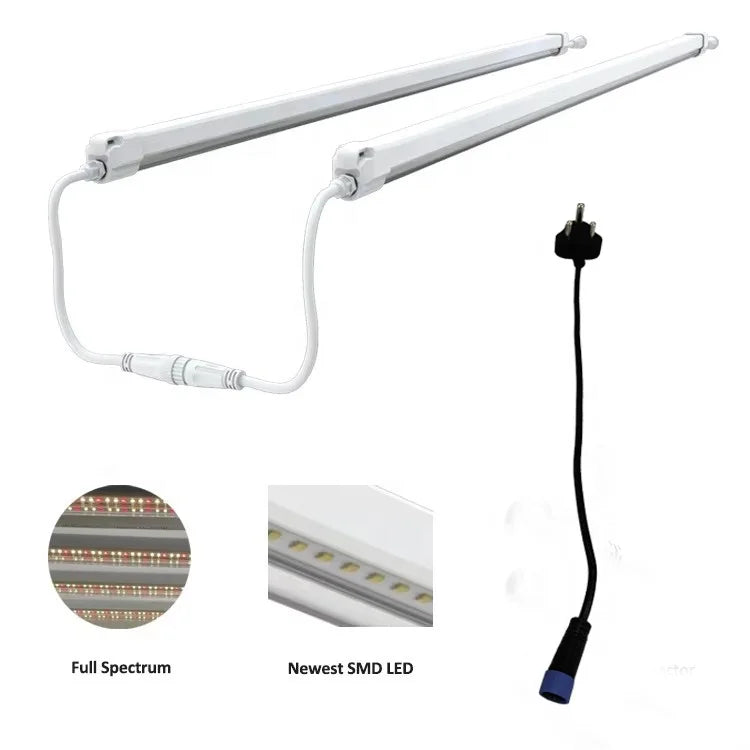 T5 Grow Lights Tube 4ft 20w Vertical Farming Equipments Clone Linear Grow Lights Indoor IP65 Hydroponic Led Tube Grow Light