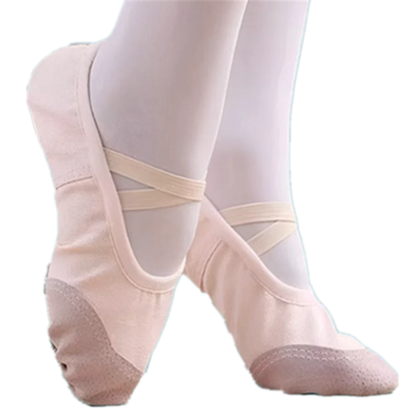 Wholesale Practical Canvas PU Dance Shoes with Cat Claw Design Soft-Soled for Kids Adults for Ballet Yoga Featuring Girls' Style