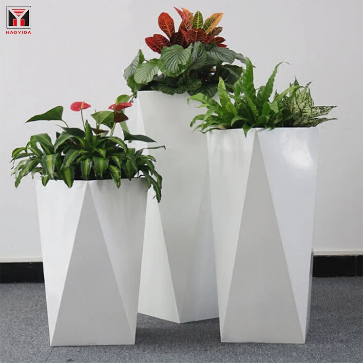 Wholesale Large Indoor Outdoor Stand Flower Box Planter Garden Rectangle Steel Plant Pot Manufacturer Plant Pot