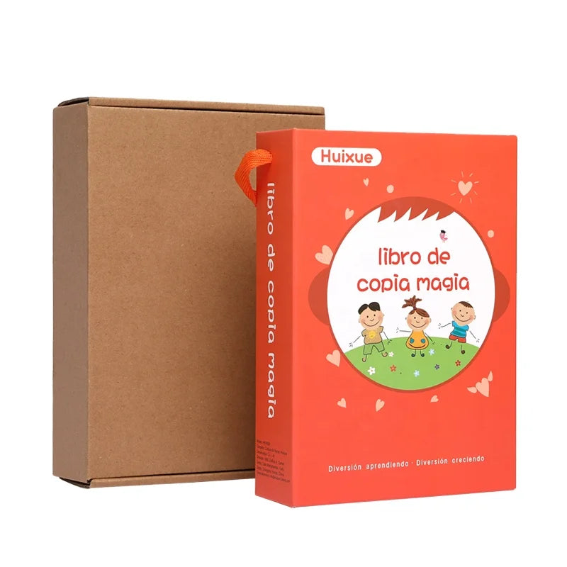 Hot Sale Spanish Language Customized Magic Writing Practice Sank Reusable Writing Practice Book Copybook School for Kids