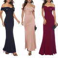 Guangzhou Garment Manufacture Gown Satin Evening Dress Long V-Neck Slit Banquet Wedding Breathable Anti-Static Cotton Gowns