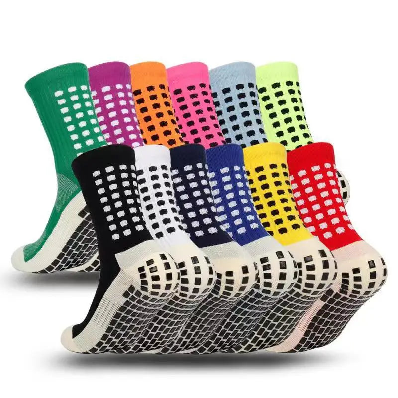 2025 Hot Selling Long Soccer Nylon Thick Grip Bottom Socks Football Socks for Kid and Adult