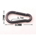 Outdoor High Quality 60mm Black Iron Snap Hook for Hammocks