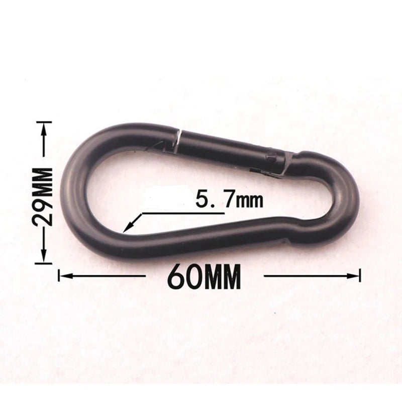 Outdoor High Quality 60mm Black Iron Snap Hook for Hammocks