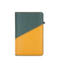 Minimalist RFID Blocking Automatic -up Wallet Slim PU Saffiano Leather Card Holder Metal Box for Credit Cards No Closure 70g