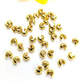 JF0762 18k Gold Plated Brass Jewelry Findings C Shape Bead Crimp Covers for Bracelet Necklace Earring Jewelry Making
