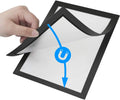 Portable and Waterproof A3-A6 Magnetic Sign Holder Magnetic Picture Frame for Display Window Wall Adhesive Frames for Letters