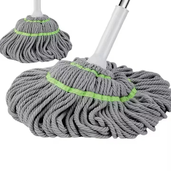Wholesale Heavy-Duty Microfiber Self-Wringing Mop Quick-Dry Extra Wide Absorbent Mop Head & Long Steel Swivel Handle