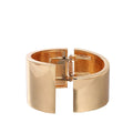 Fashion Asymmetry Gold Mirror Polished Shine Zinc Alloy Women Jewelry Cuff Bangle Bracelet for Ladies Gift